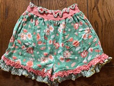 Matilda Jane Fun House Shorts EUC Dream Chasers Ruffled Floral Pockets Size 14