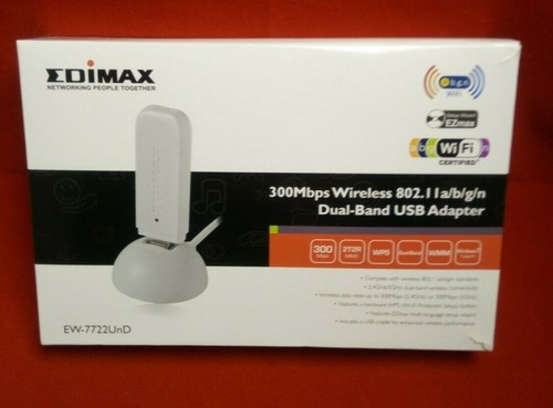 EDIMAX 300Mbps Wireless 802.11a/b/g/n Dual-Band USB Adapter EW-7722UnD - Picture 3 of 5