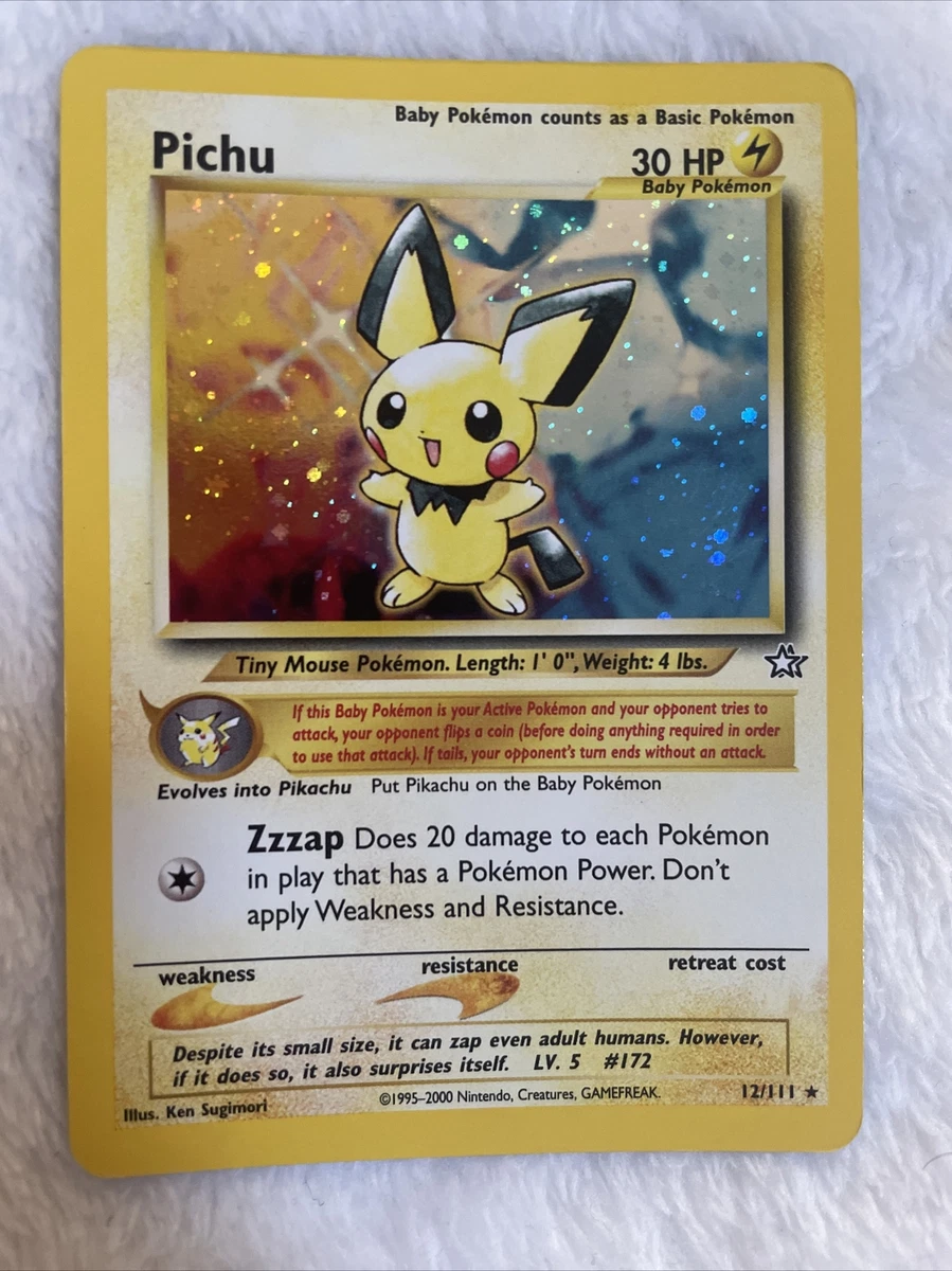 Pichu Neo Genesis 12/111 Holographic Rare Pokemon TCG