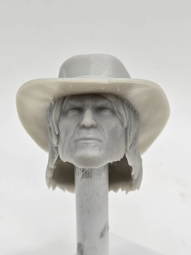 3d Printed GAME Cowboy JOHN  HEAD#1 6" 1:12 GI Joe Classified/Marvel Legends