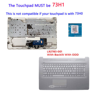 73H1 PTP Touchpad ODD For HP Pavilion 17-BY 17-CA Palmrest Backlit