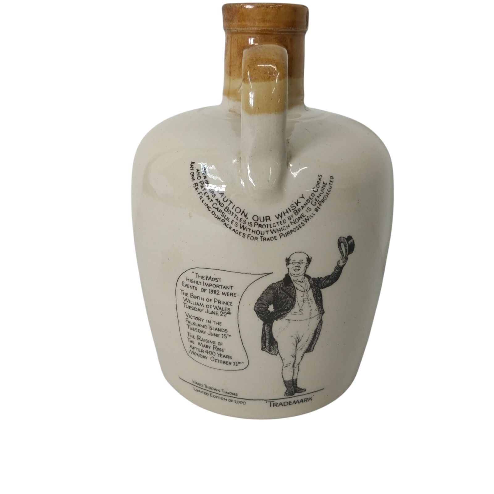 Pickwick Rare Scotch Whisky whiskey Jug Christmas 1982 1 of 1000 LTD EDT Flagon