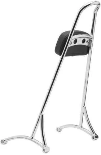 Burly Brand Sissy Bar W/ Pad Chrome Tall 20" For Harley Davidson XL B13-1501C - Image 2 of 2