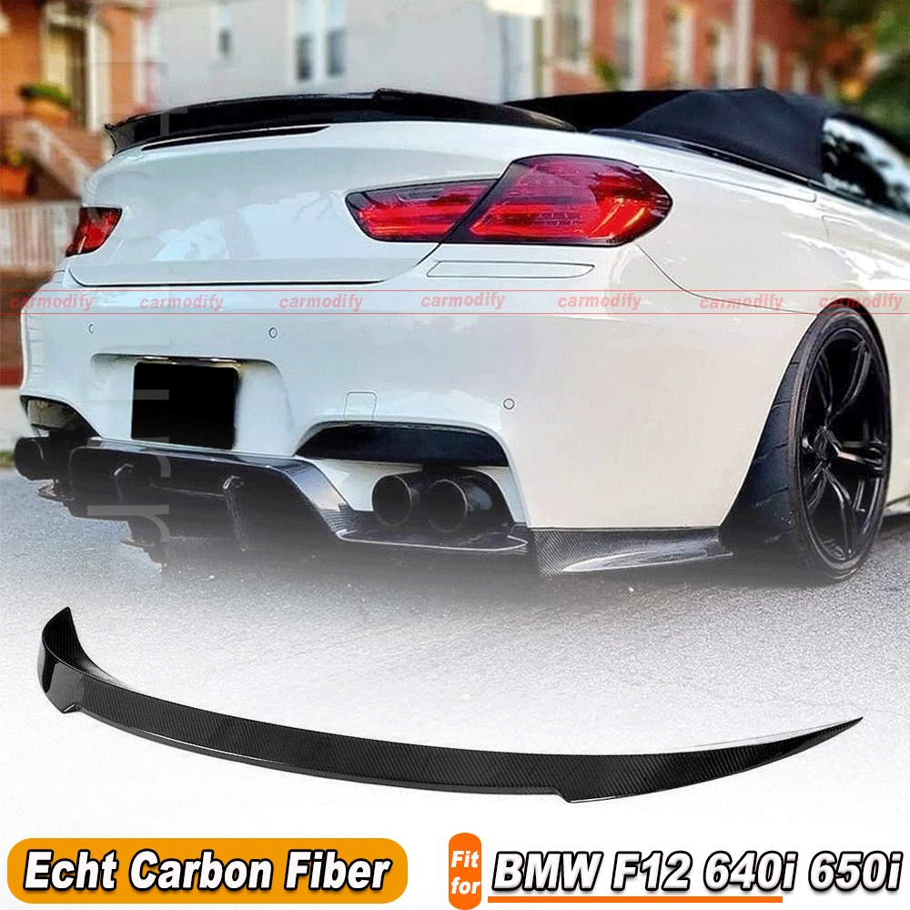 Für BMW F12 640i 650i Cabrio 13-18 Carbon Heckspoiler Abrisskante Spoiler Lippe