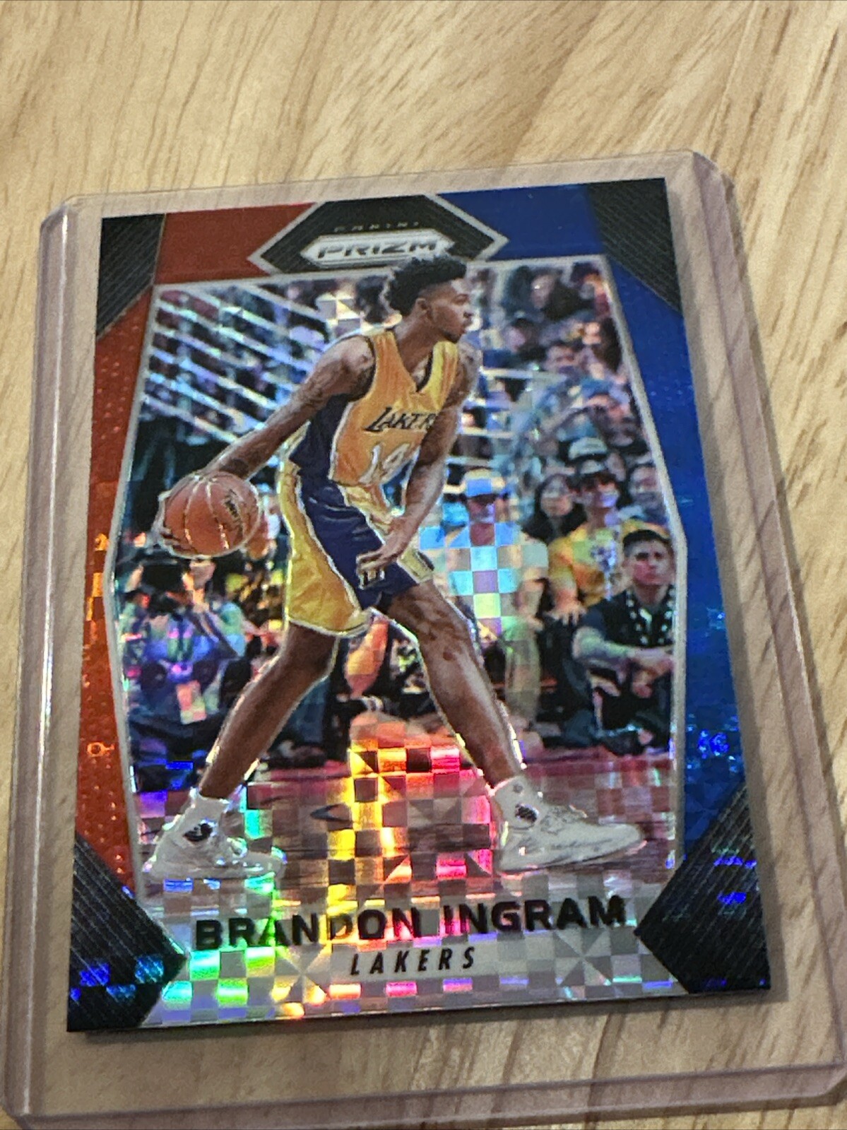 2017-18 Panini Prizm Prizms Red White Blue #284 Brandon Ingram LA Lakers-NBA