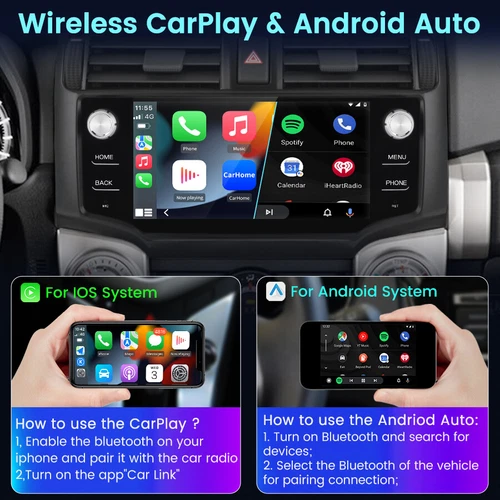 4+64G Car Stereo Radio Android Carplay GPS Navi BT For Toyota 4runner 2010-2019 - Picture 5 of 11