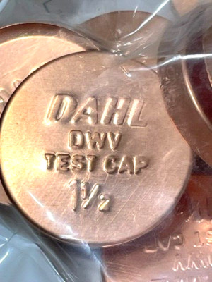 Streamline 1 1/2'' DWV Test Cap Wrot Copper FREE SHIPPING   Lot of 10
