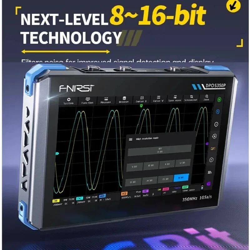 FNIRSI Digital Tablet Oscilloscope Signal Generator Spectrum Analyzer Freq Test - Image 3 of 4
