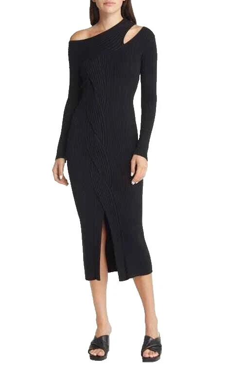 Midi Long Sleeve Sweater Dresses