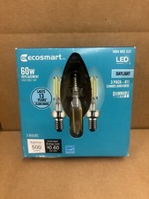 Ecosmart 3-Pack 60w Replacement LED Daylight Bulbs Dimmable 500 Lumens