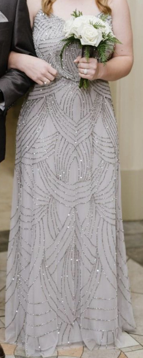 Adrianna Papell Platinum Women's Formal Ball Gown/Bridesmaids Dress, Size  10 | eBay