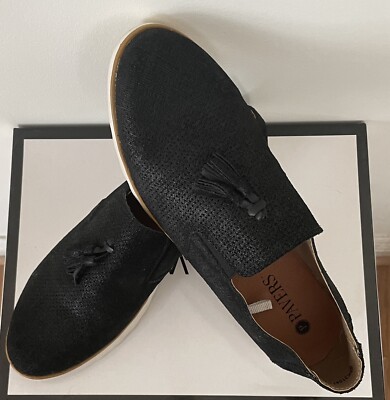 PAVERS Shoes Womens Black Loafers Lightweight Tassel
