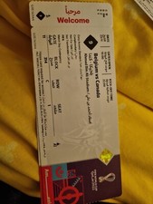 Match 9 Belgium Canada 2022 FIFA World Cup Ticket Stub. 3 available no creases