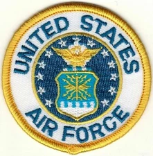 2 1/2" inch USAF United States US Air Force Embroidered Iron on Patch