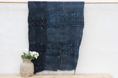 Dusky Indigo Mud Cloth