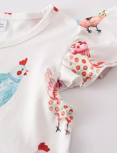 NEW Boutique Easter Chicken Girls Sleeveless Dress - Picture 2 of 5