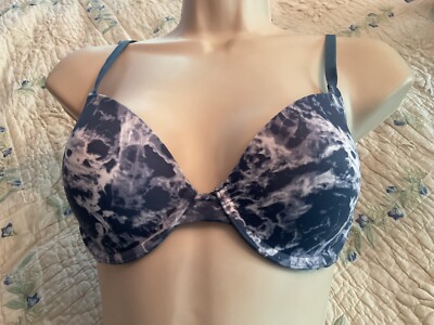 Victoria s  Secret Bra Blue and White PINK Wear Everywhere T-Shirt 32C 32 C