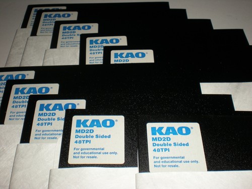 10 KAO MD2D Double Sided Double Density 48 TPI 5.25" Floppy Disks IBM/PC vtg - Photo 8/9