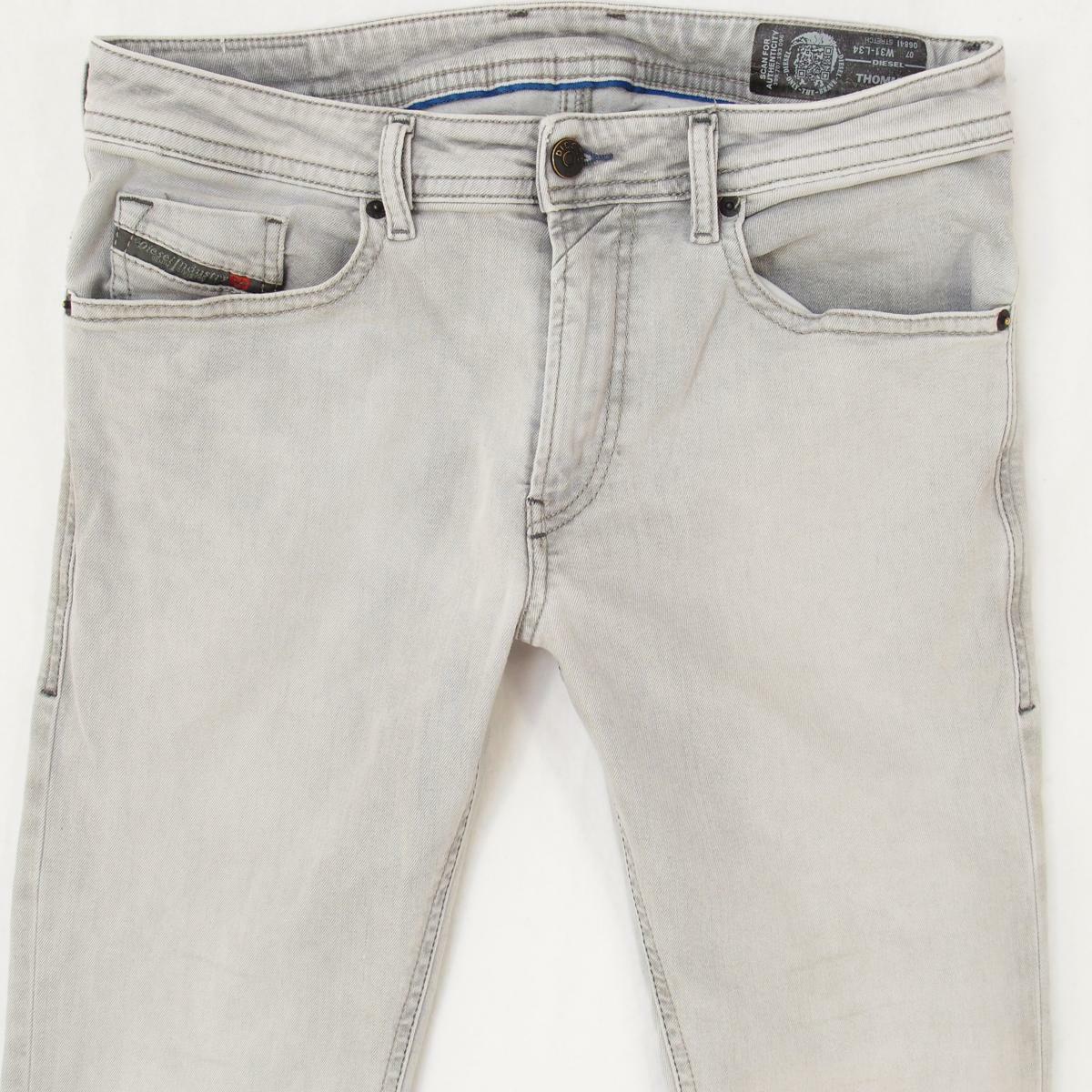 Mens Diesel THOMMER 0684I Stretch Jeans Slim-Skinny W31 Grey Special price for a limited time L34 Max 66% OFF