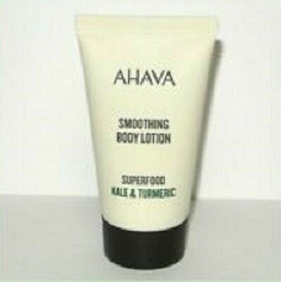 NEU AHAVA Superfood Grünkohl/Kurkuma Glättende Bodylotion Vegan/Versuchsfrei 40ml