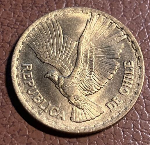 elf Chile 5 Centesimos 1965 Condor Bird