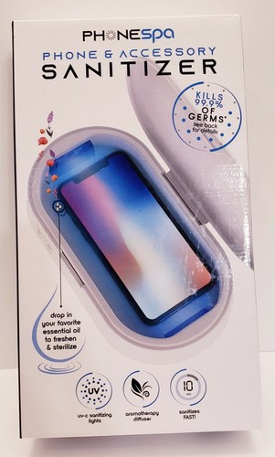 PhoneSpa, UV - C Sanitizer with Aromatherapy + Accessories, Kills 99.9 % Germs - Picture 10 of 12