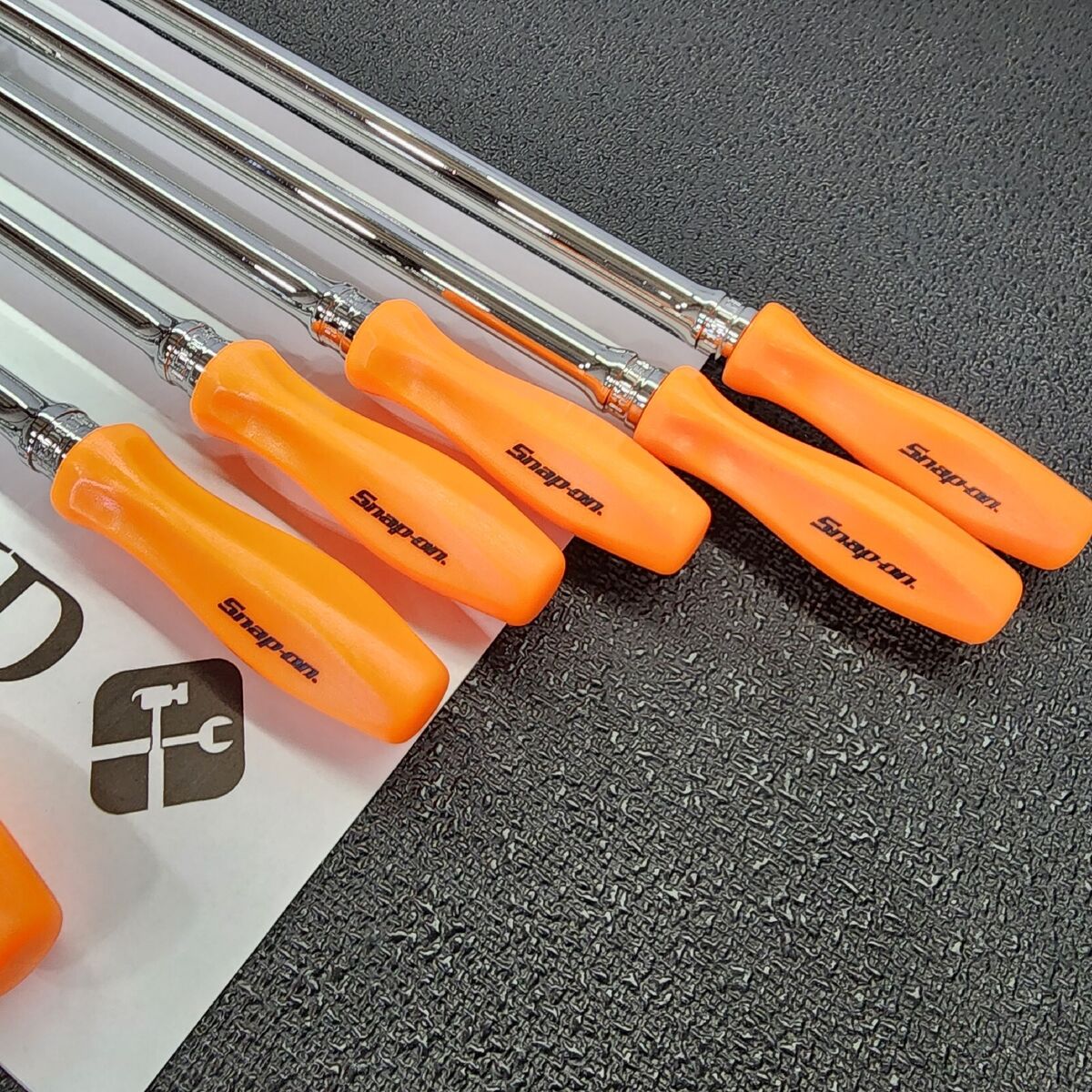 Snap-on Tools USA NEW 7pc ORANGE Hard Handle 3/8 Snap-on Tools USA NEW 7pc ORANGE Hard Handle 3/8