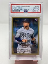 2017 TOPPS TRANSCENDENT VIP PARTY AARON JUDGE RC 1999 PSA GEM MT 10 02/87