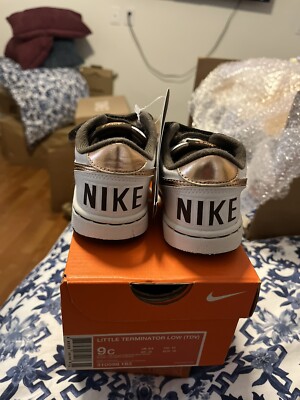 Sz 9c-Nike Little Terminator Low TDV Metallic Copper 310598-183 ds
