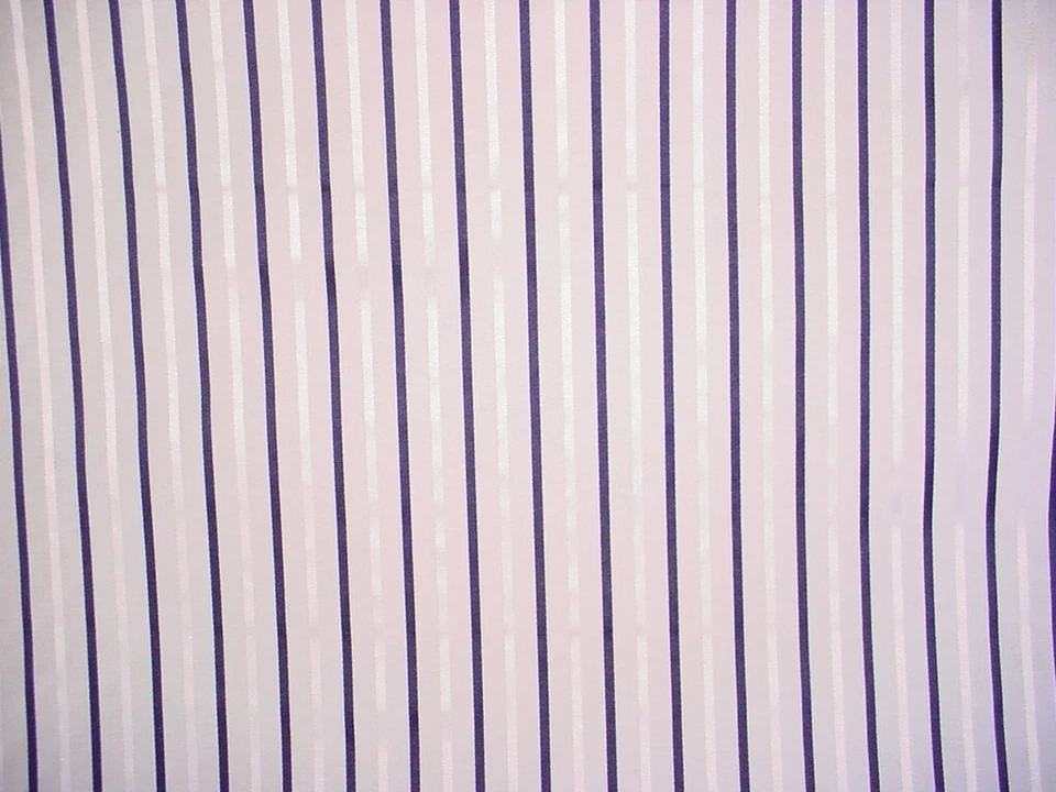 Ralph Lauren LCF67340F Jerome Stripe Navy Silver Silk Drapery Upholstery Fabric - Image 4 of 4