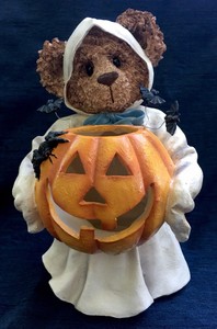 Halloween Ceramica Electric Light Ursinho De Pelucia Fantasma Jack O Lanterna Morcegos Spider 9 Ebay