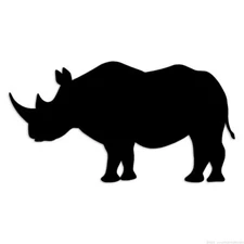 Rhinoceros Rhino - Decal Sticker - Multiple Colors & Sizes - ebn6404
