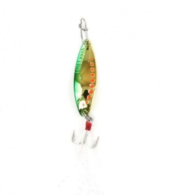 Clam Panfish Leech Flutter Spoon 1/32 oz - Perch - #14 Treble Hook Ice Lure