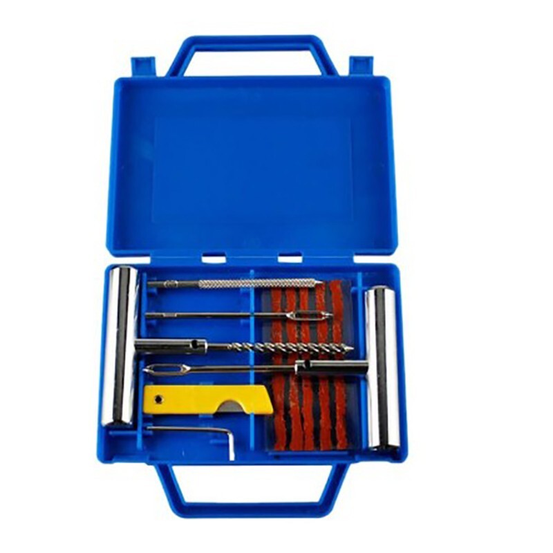 THandle Tire Plug Kit 11Piece Tire Repair Tool Set to Fix Punctures