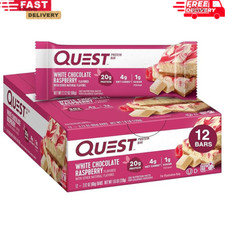 Quest Nutrition White Chocolate Raspberry Protein Bars, 12 Count