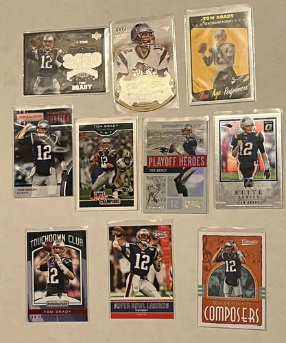 HUGE TOM BRADY CARD LOT PRISTINE MINT CONDITION LOT GREAT INVESTMENT X 9 !!$$