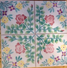 Vietri Piastrelle 20x20 Decorate a Mano Riproduzione Maioliche Antiche Dell'800