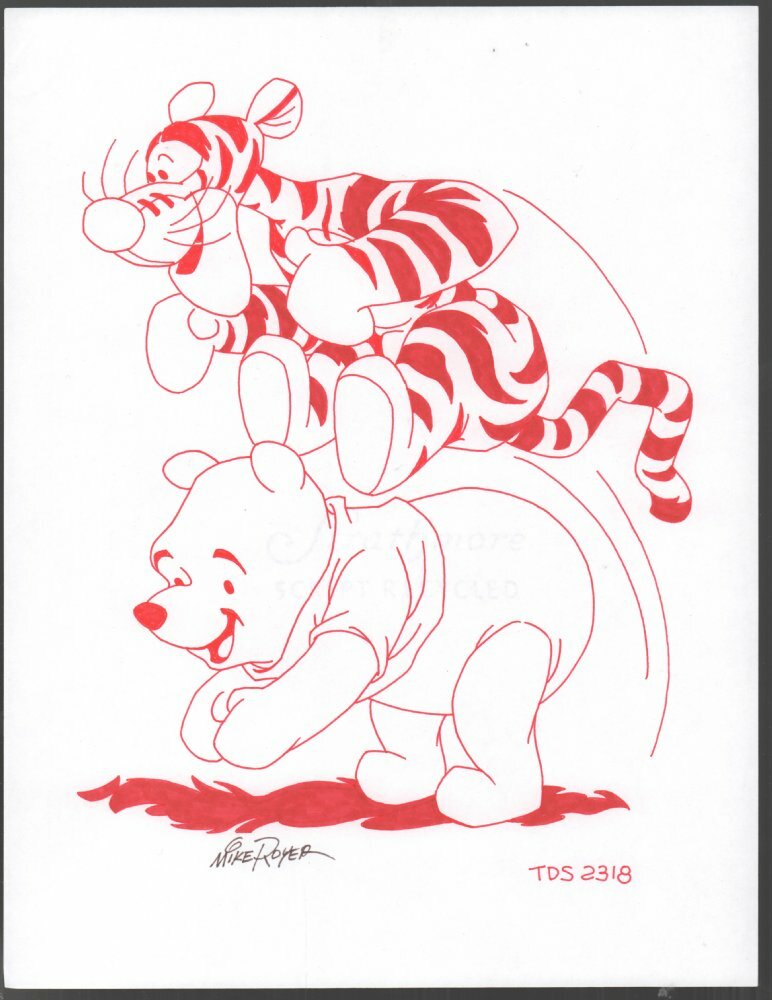 版画 Where are you tigger? 版画 Where are you tigger? Winnie-the-Pooh Disney Red Ink