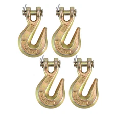 4 Pack G70 3/8" Clevis Grab Hooks Tow Chain Hook Flatbed Truck Trailer Tie Down