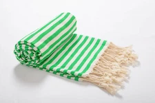Hencely Striped Peshtemal Towel – 100% Turkish Cotton Large Beach & Bath Towel