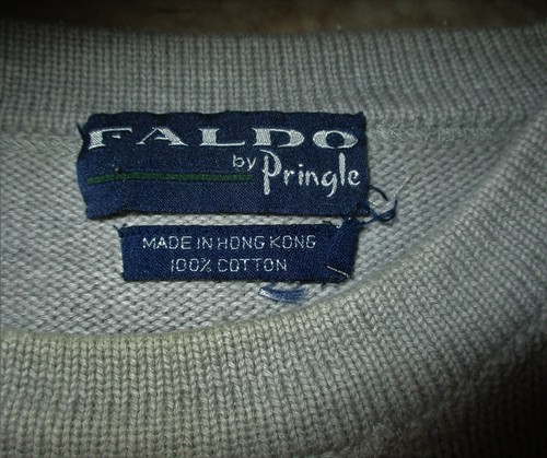 FALDO GOLF by Pringle Gray Cotton Sweater Men's Size XL - Picture 7 of 8
