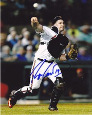 RYAN LAVARNWAY  BALTIMORE ORIOLES     ACTION SIGNED 8x10