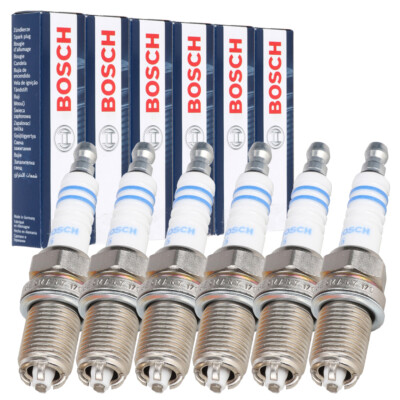 6x BOSCH FGR8KQE Zündkerze für VW GOLF 3 PASSAT B3 B4 T4 VENTO 2.8/2.9 VR6