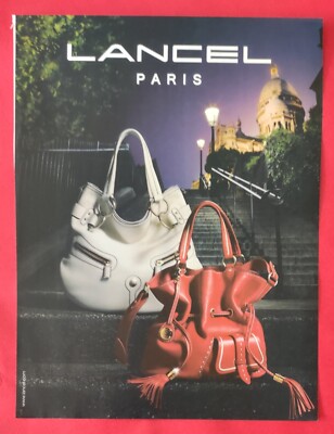 Press advertisement: leather goods SAC LANCEL Paris (see Sacred Heart Basilica)