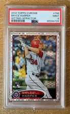Topps 2012 Chrome Bryce Harper #196 X-Fractor Rookie PSA 9 Nationals MLB