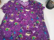 Disney Nightmare Before Christmas Halloween Scrub Top Nurse 2XL