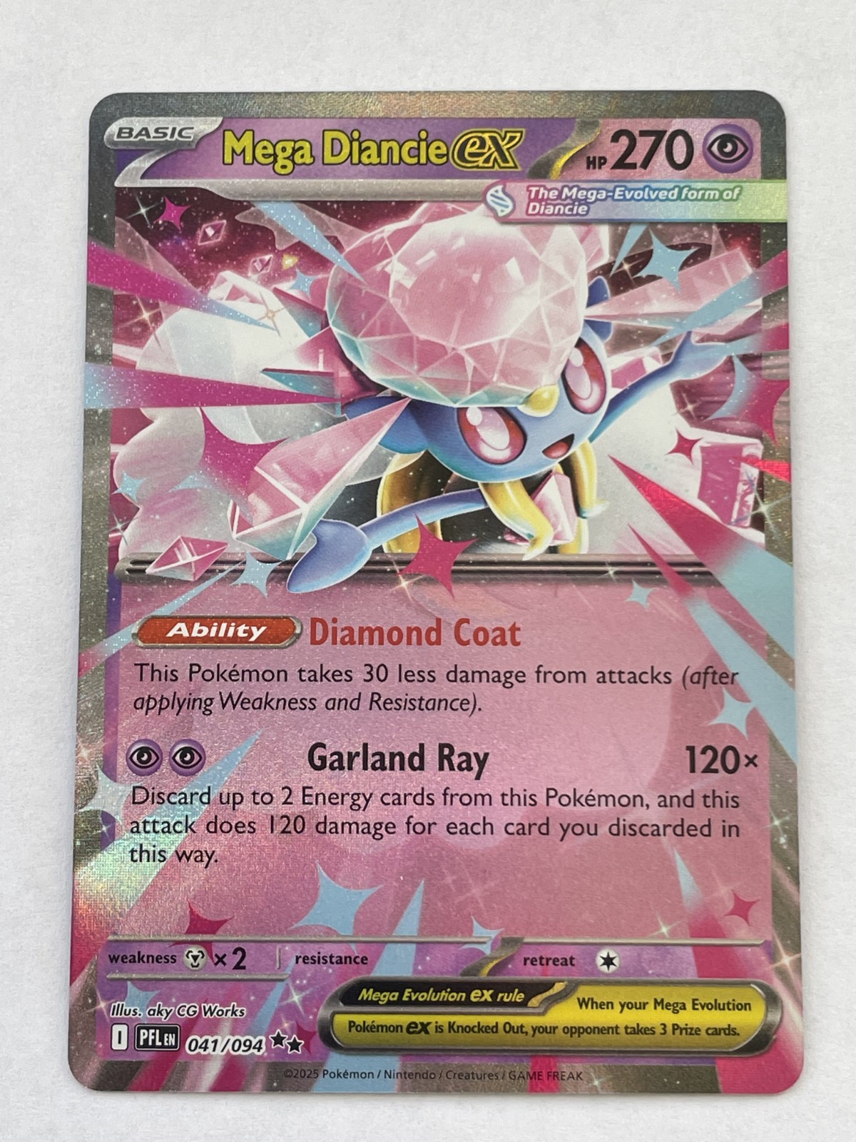 Mega Diancie EX 41/94 Phantasmal Flames Pokemon TCG NM