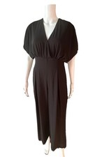 NWT White House Black Market Black open back Jumpsuit Size 8