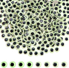 300pcs Glow in The Dark Wiggle Googly Eyes Luminous 8mm Green