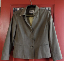Kasper Petite Classic Green Button Front Long Sleeve Blazer Jacket Size 10P